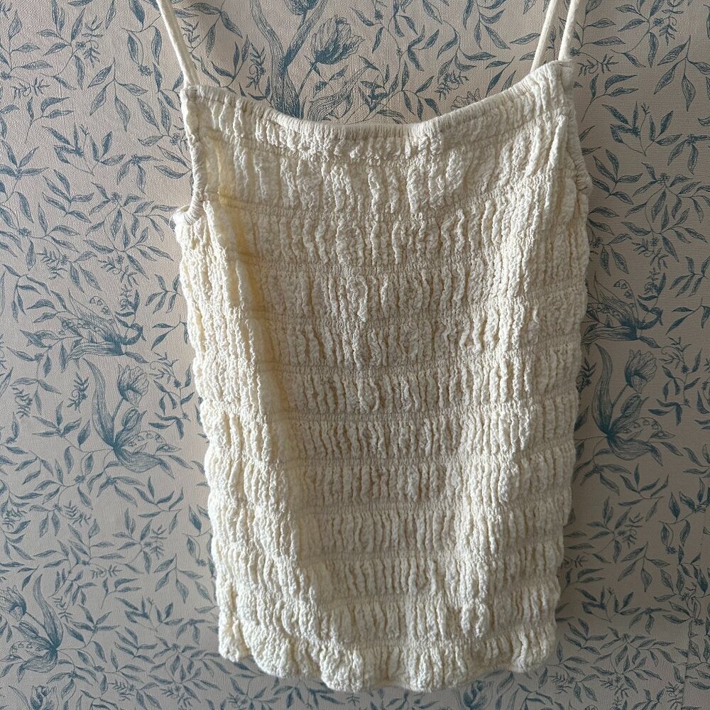 Arket Cream Textured Women's Top
